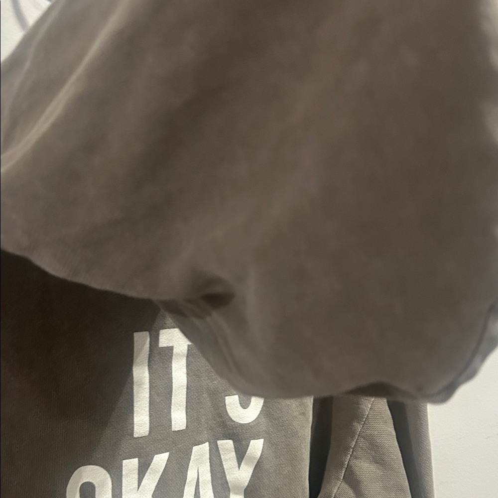 Casual Olive Smiley Face Hoodie - Picture 11 of 11